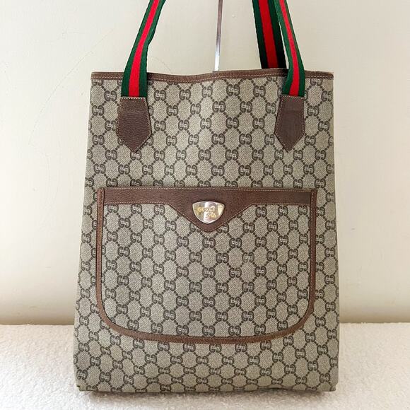 Gucci GG Plus Monogram Sherry Line Tote Bag - Picture 1 of 10